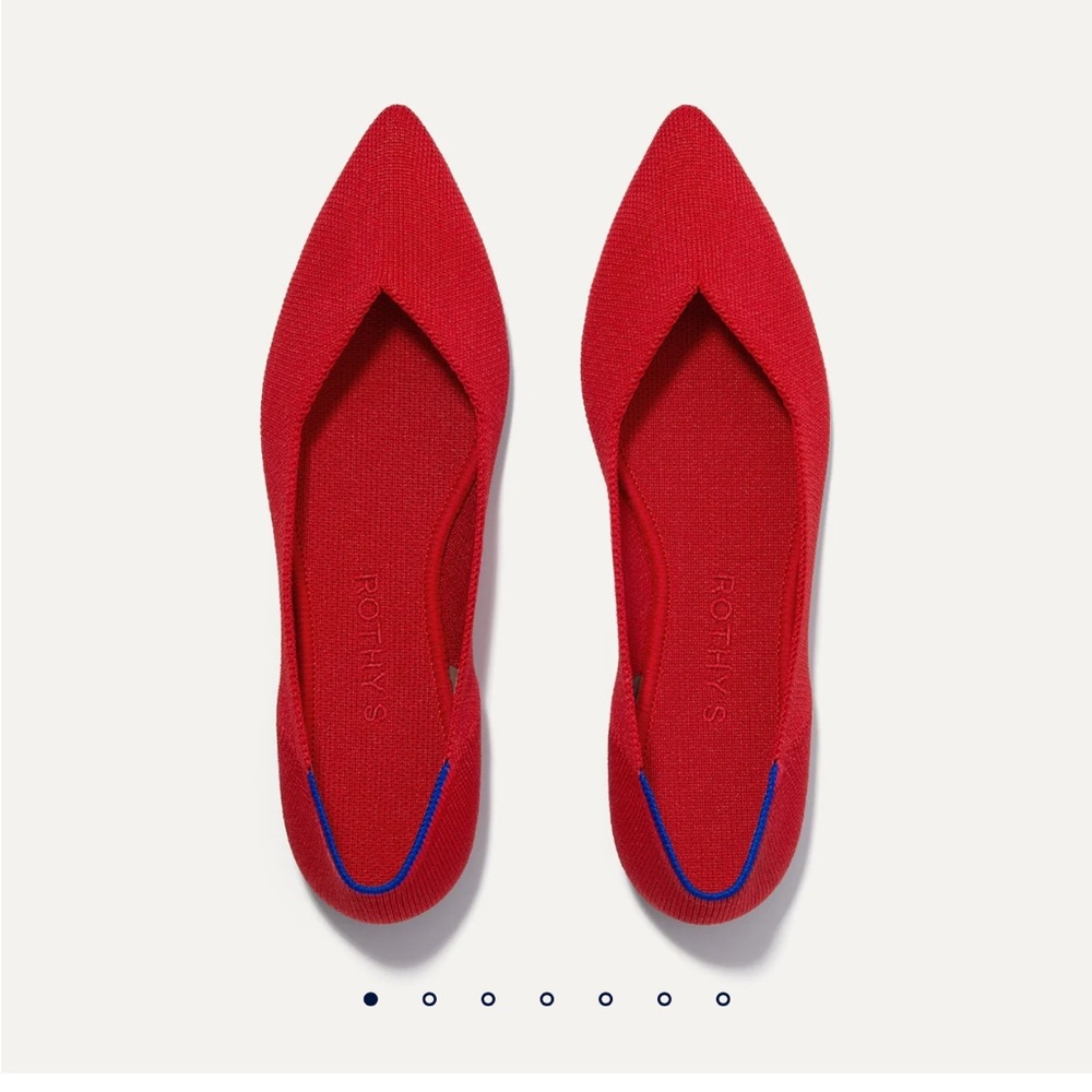 Women’s Rothys THE POINT Chili Red Knit Flats